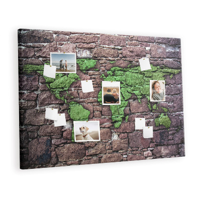 Painel em cortiça Mapa na parede