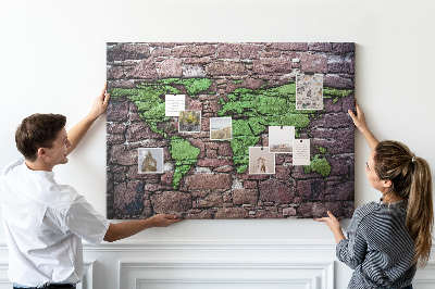 Painel em cortiça Mapa na parede