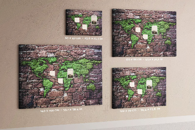 Painel em cortiça Mapa na parede