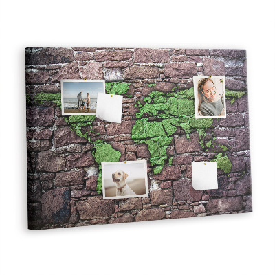 Painel em cortiça Mapa na parede