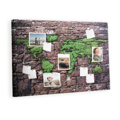 Painel em cortiça Mapa na parede