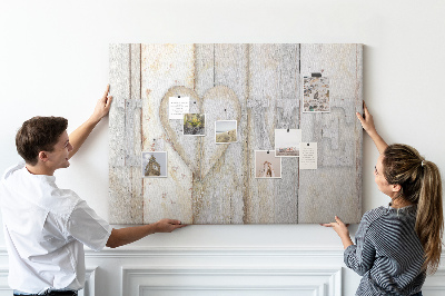 Quadro em cortiça A inscrição amor