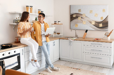 Painel em cortiça Linha abstrata