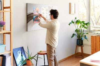 Painel em cortiça Linha abstrata