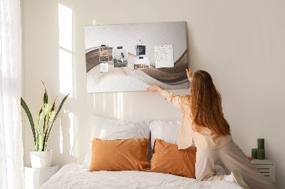 Painel em cortiça Linha abstrata