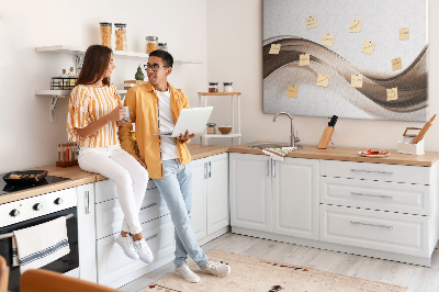 Painel em cortiça Linha abstrata