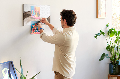 Painel em cortiça Linha abstrata