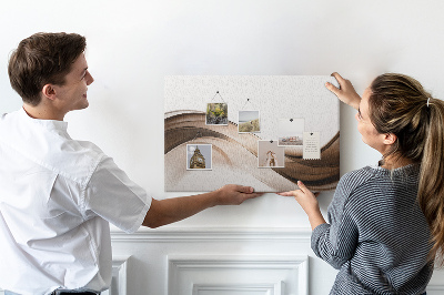 Painel em cortiça Linha abstrata