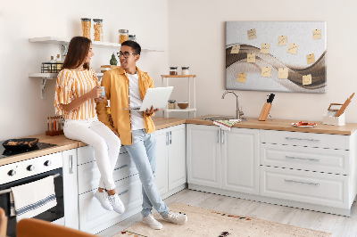 Painel em cortiça Linha abstrata