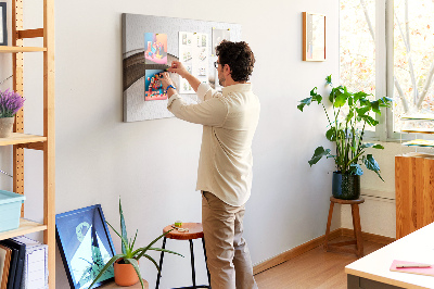 Painel em cortiça Linha abstrata