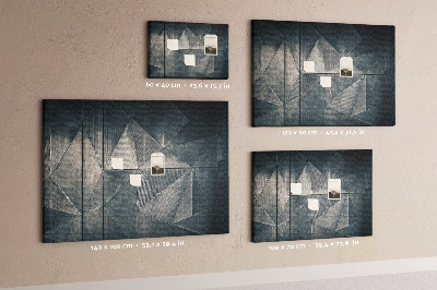 Quadro em cortiça Abstração de metal