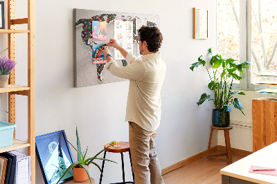 Painel em cortiça Mapa abstrato