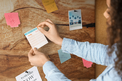 Quadro de aviso de cortiça Papelão de madeira