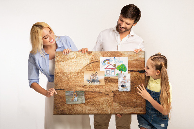 Quadro de aviso de cortiça Papelão de madeira