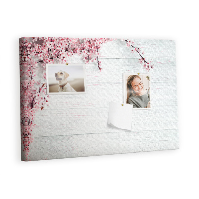 Quadro de aviso de cortiça Flores da primavera