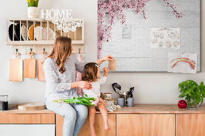 Quadro de aviso de cortiça Flores da primavera