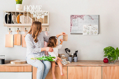 Quadro de aviso de cortiça Flores da primavera