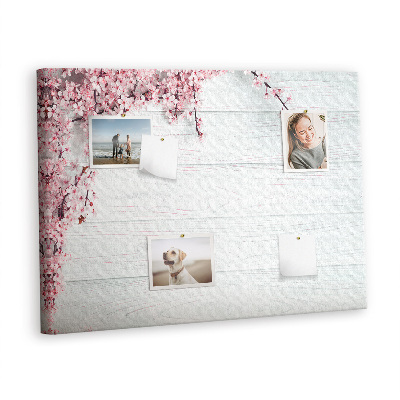 Quadro de aviso de cortiça Flores da primavera