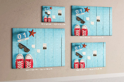 Quadro de aviso de cortiça O primeiro dia de verão