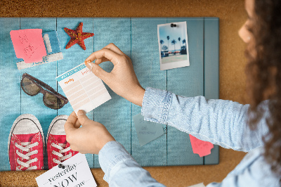 Quadro de aviso de cortiça O primeiro dia de verão