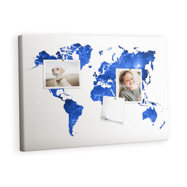 Painel em cortiça Mapa mundial espacial