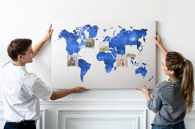 Painel em cortiça Mapa mundial espacial