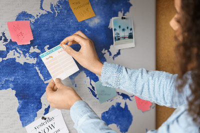 Painel em cortiça Mapa mundial espacial