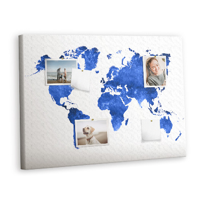 Painel em cortiça Mapa mundial espacial