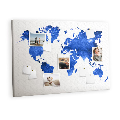 Painel em cortiça Mapa mundial espacial