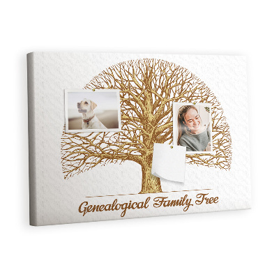 Quadro em cortiça Velha árvore genealógica