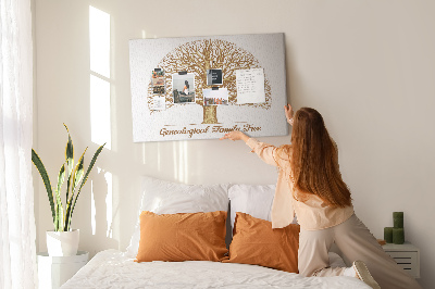 Quadro em cortiça Velha árvore genealógica