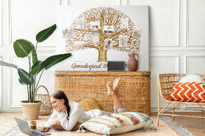 Quadro em cortiça Velha árvore genealógica