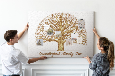 Quadro em cortiça Velha árvore genealógica