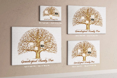 Quadro em cortiça Velha árvore genealógica