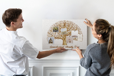 Quadro em cortiça Velha árvore genealógica