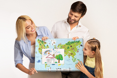 Painel em cortiça Mapa de nacionalidades