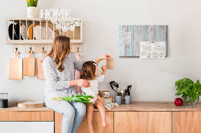 Quadro de aviso de cortiça Madeira pastel