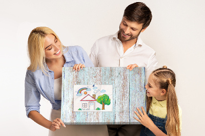 Quadro de aviso de cortiça Madeira pastel