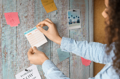 Quadro de aviso de cortiça Madeira pastel