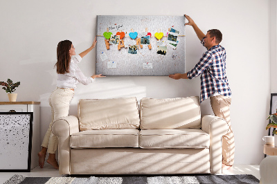 Painel em cortiça A família da inscrição