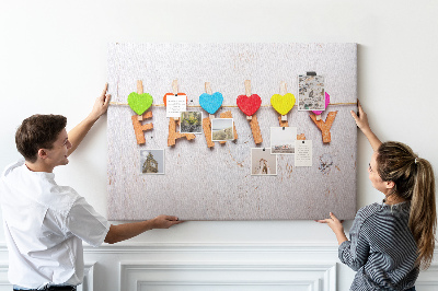 Painel em cortiça A família da inscrição