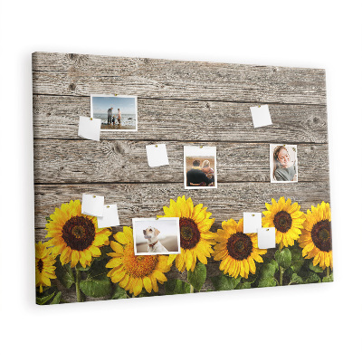 Quadro de aviso de cortiça Girassóis