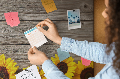 Quadro de aviso de cortiça Girassóis