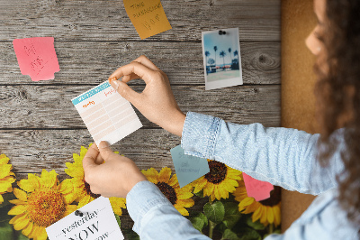 Quadro de aviso de cortiça Girassóis