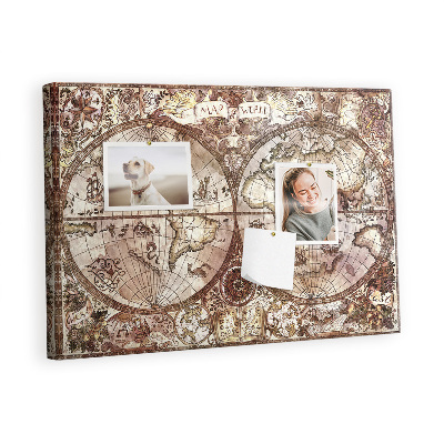 Quadro em cortiça Mapa do atlas antigo