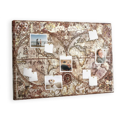 Quadro em cortiça Mapa do atlas antigo