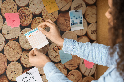 Quadro em cortiça Rolhas de vinho de madeira