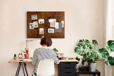 Quadro de aviso de cortiça Mapa de nomes de países