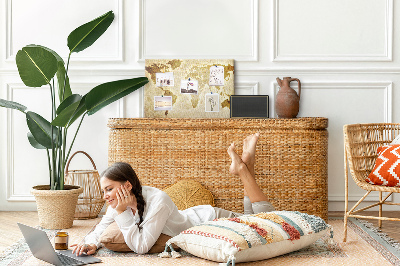 Quadro de aviso de cortiça Mapa do mundo antigo