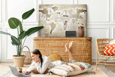 Quadro em cortiça Mapa mundial